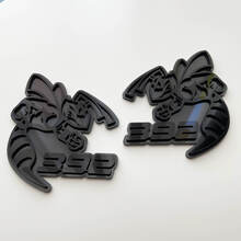 Hornet Bee 392 3D Badge Grey vs Black Fender Badges Emblem 5