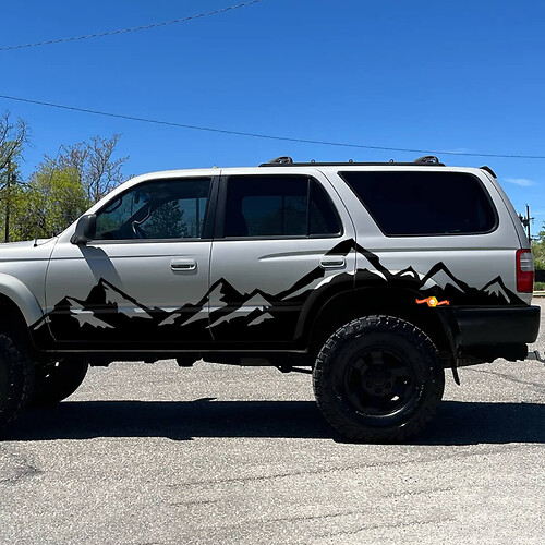 2x Mountains 4Runner Side Doors Mountain Vinyl for Toyota 4Runner TRD 