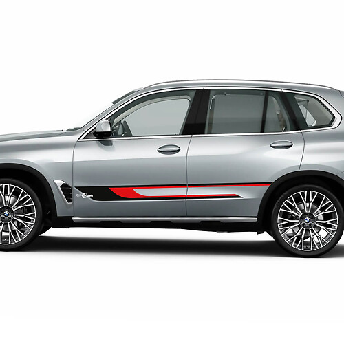 Custom Side Stripe Sticker Decal Kit for BMW X5 G05 – Two Colors Vinyl Graphics