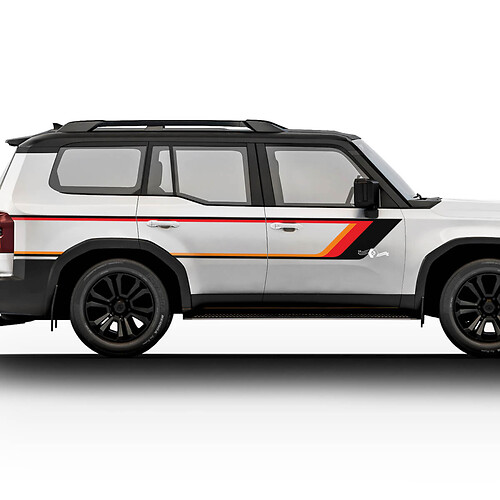 Toyota Land Cruiser Vintage Side Door Stripes Sticker Decal Kit – Custom Vinyl Graphics 1