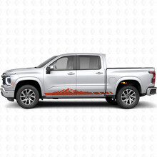 Mountain Topographic Door & Rocker Panel Vinyl Stripes for Chevrolet Silverado 1500 Next Generation 2027_4
