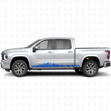 Mountain Topographic Door & Rocker Panel Vinyl Stripes for Chevrolet Silverado 1500 Next Generation 2027_5