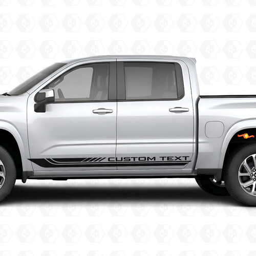 Custom Text Frame Door & Rocker Panel Vinyl Stripes for Chevrolet Silverado 1500 Next Generation 2027_1