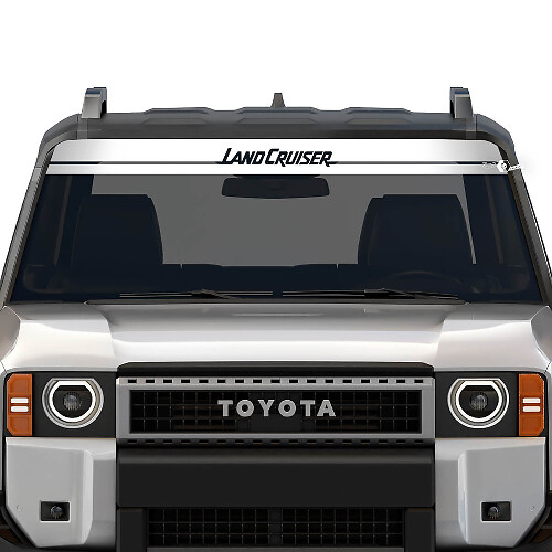 2024 Windshield Banner Toyota Land Cruiser Prado Stripe Destroyed Decals Vinyl Graphic Sticker 