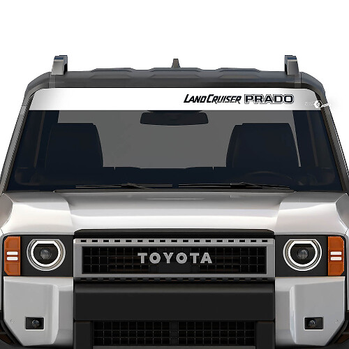  Windshield Banner Toyota Land Cruiser Prado 2024 Stripe Destroyed Decals Vinyl Graphic Sticker 