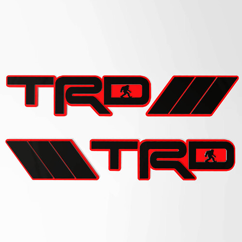 TRD Sasquatch Bigfoot 3D Badge – Custom Fender Badges Emblem for Toyota TRD