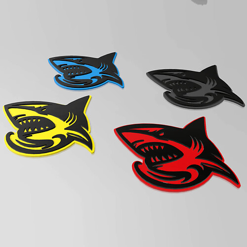 Shark Hellshark 3D Badge Fender Badges Emblem 1