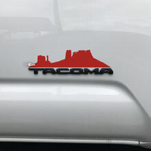 Toyota Tacoma Mountains Arizona Canyon Decal Sticker Over Badge 2