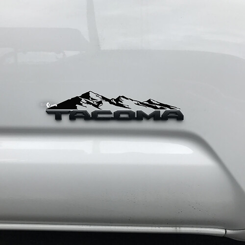 Toyota Tacoma Mountains Decal Sticker Over Badge Tacoma 2 1