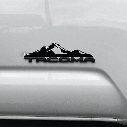 Toyota Tacoma Mountains Decal Sticker Over Badge Tacoma 3 1