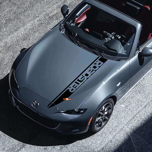 Roadster Lettering Stripe Hood Decal Vinyl Sticker For Mazda MX-5 Miata