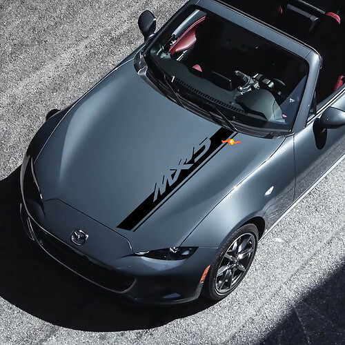Mazda MX-5 Miata Hood Roadster Stripe Decal Sticker - Custom Vinyl Sticker 2