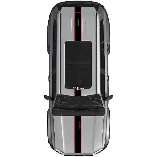 Toyota Land Cruiser Prado Hood and Roof Stripes Rally Decals Sticker - Vinyl Graphic Kit