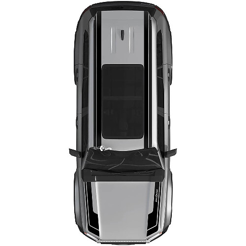 Toyota Land Cruiser Prado Hood and Roof Dual Stripes Rally Decals Sticker - Vinyl Graphic Kit 2 1