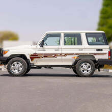 Retro Side Classic Stripes Sticker Graphics Decal Kit for Toyota Land Cruiser 2