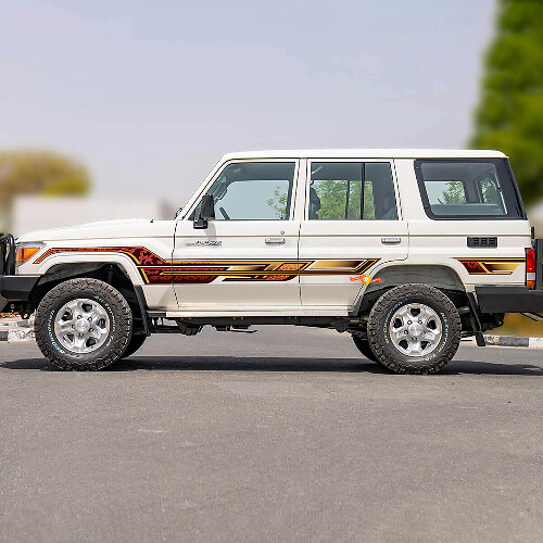 Retro Side Classic Stripes Sticker Decal Kit for Toyota Land Cruiser GRJ76 - Custom Vinyl Graphics 3