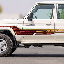 Retro Side Classic Stripes Sticker Graphics Decal Kit 2 for Toyota Land Cruiser 2