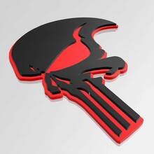 Punisher Skull Side 3D Badge Fender Badges Emblem 2