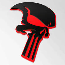 Punisher Skull Side 3D Badge Fender Badges Emblem 3