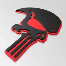 Punisher Skull Side 3D Badge Fender Badges Emblem 4