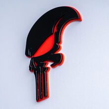 Punisher-Style Skull 3D Fender Badge Emblem_6