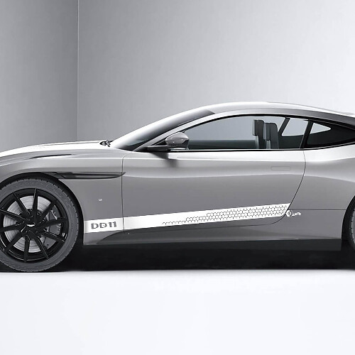 Side Aston Martin DB11 Honeycomb Side Doors Vinyl Decals Stickers