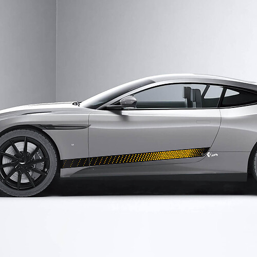 Side Aston Martin DB11 Honeycomb Side Doors Vinyl Decals Stickers 2 colors