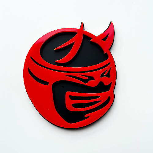 Custom 3D Badge Drag Bee Demon Dodge Charger Challenger logo Fender Badges Emblem