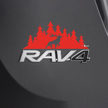 Mountains Deer Decal Sticker Over Rear Toyota Rav4 Badge 2