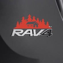 Mountains House Decal Sticker Over Rear Toyota Rav4 Badge 2