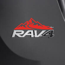 Mountains Decal Sticker Over Rear Toyota Rav4 Badge 2
