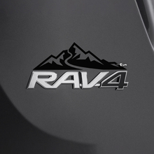 Mountains Decal Sticker Over Rear Toyota Rav4 Badge 3