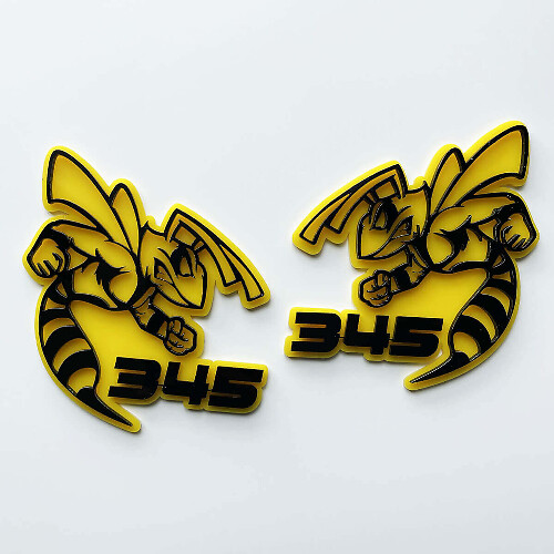 Hornet Bee 3D Badge - Custom Fender Badges Emblem for Cars & Trucks