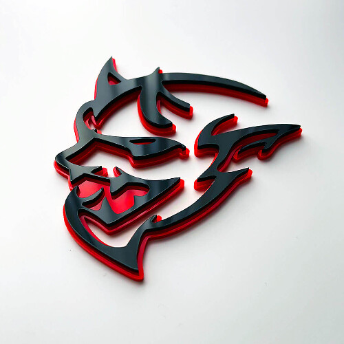 Dodge Demon 3D Badge Fender Badges Circuit Emblem