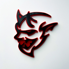 Dodge Demon 3D Badge Fender Badges Emblem Red vs Black 1 4