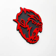 Angry Yeti Sasquatch Bigfoot 3D Fender Badges Emblem Grey vs Red 3