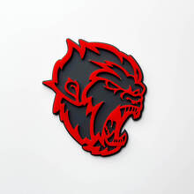 Angry Yeti Sasquatch Bigfoot 3D Fender Badges Emblem Grey vs Red 5