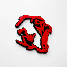 Gorilla Angry 3D Badge Fender Badges Emblem Red vs Black 2