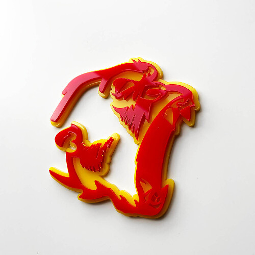 Gorilla Angry 3D Badge Fender Badges Emblem 2