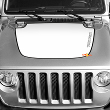 Red Outline Hood Vinyl Decal for Jeep Wrangler_2