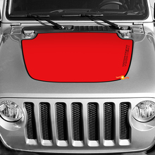 Red Outline Hood Vinyl Decal for Jeep Wrangler_3