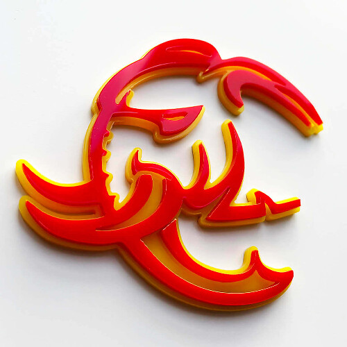 HellElephant 3D Badge Fender Badges Emblem 2