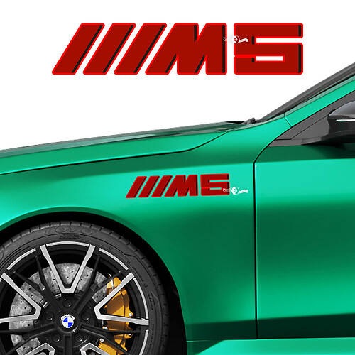 3 colors M logo Racing Decal Kit for BMW 5 Series G60 M5 G90