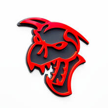 Demon 3D Badge Fender Badges Emblem Grey vs Red 3