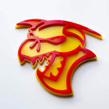 Demon 3D Badge Fender Badges Emblem 3 3
