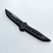 Trackhawk 3D Badge - Custom Fender Emblem for Jeep Trackhawk Black vs Grey 3