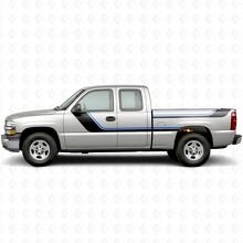 Sweeping Upper Accent Door & Bedside Vinyl Stripes for Chevrolet Silverado 1500 GMT800 1999-2007_3