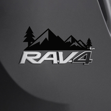 Mountains Trees Decal Sticker Over Rear Toyota Rav4 Badge 2 3