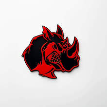 3D Rhino Angry Logo Badge - Custom Fender Emblem for Cars Trucks and SUVs 4