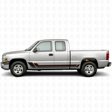Angular Outline Door & Rocker Panel Vinyl Stripes for Chevrolet Silverado 1500 GMT800 1999-2007_2